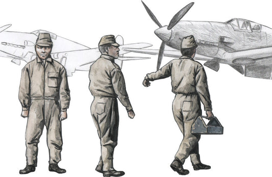 CMK/Czech Master Kits CMF72290 1:72 Japanese Army Air Force Mechanics, WWII