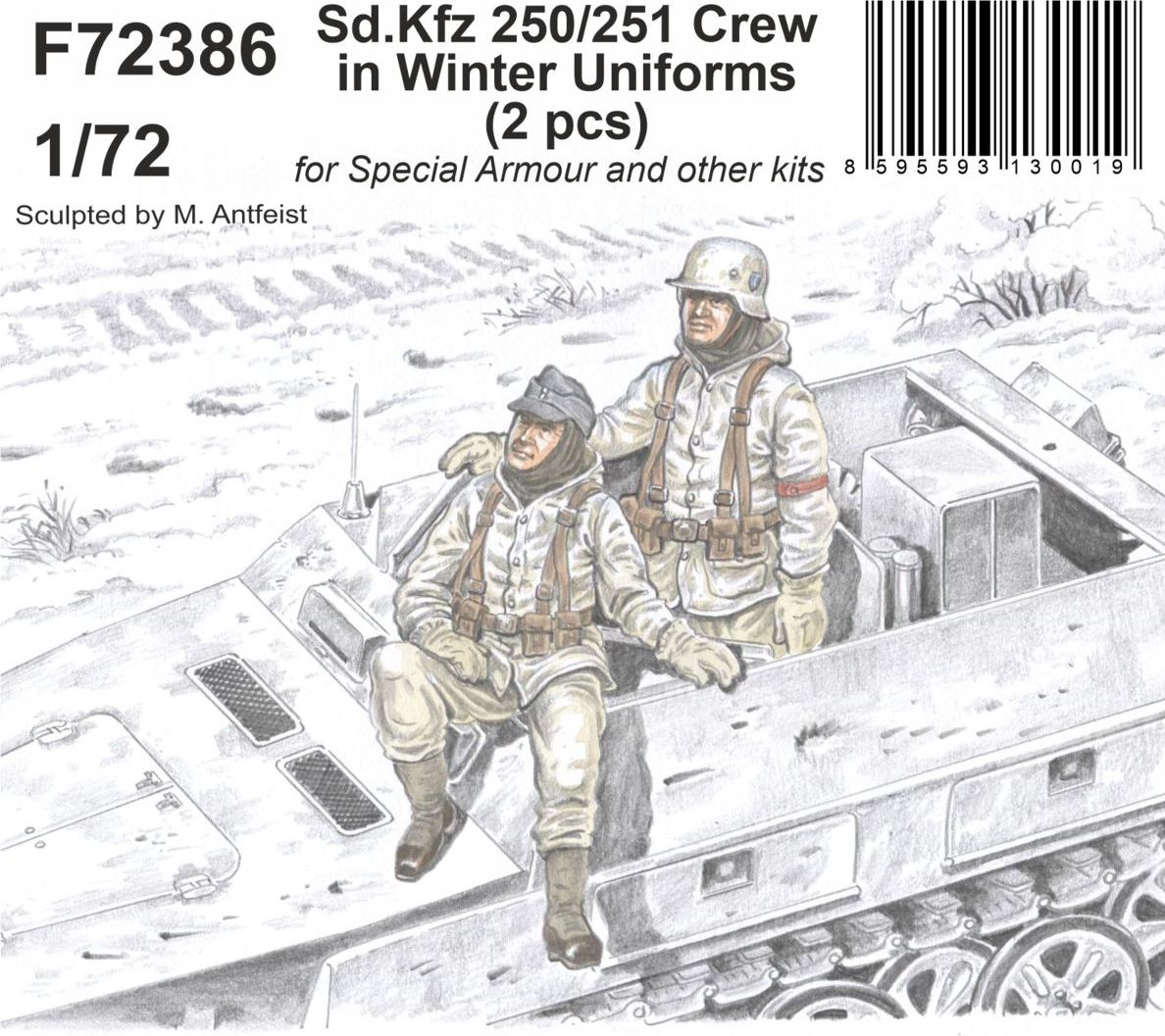 CMK CMF72386 1:72 Sd.Kfz.250/251 Crew Winter Uniform Figures