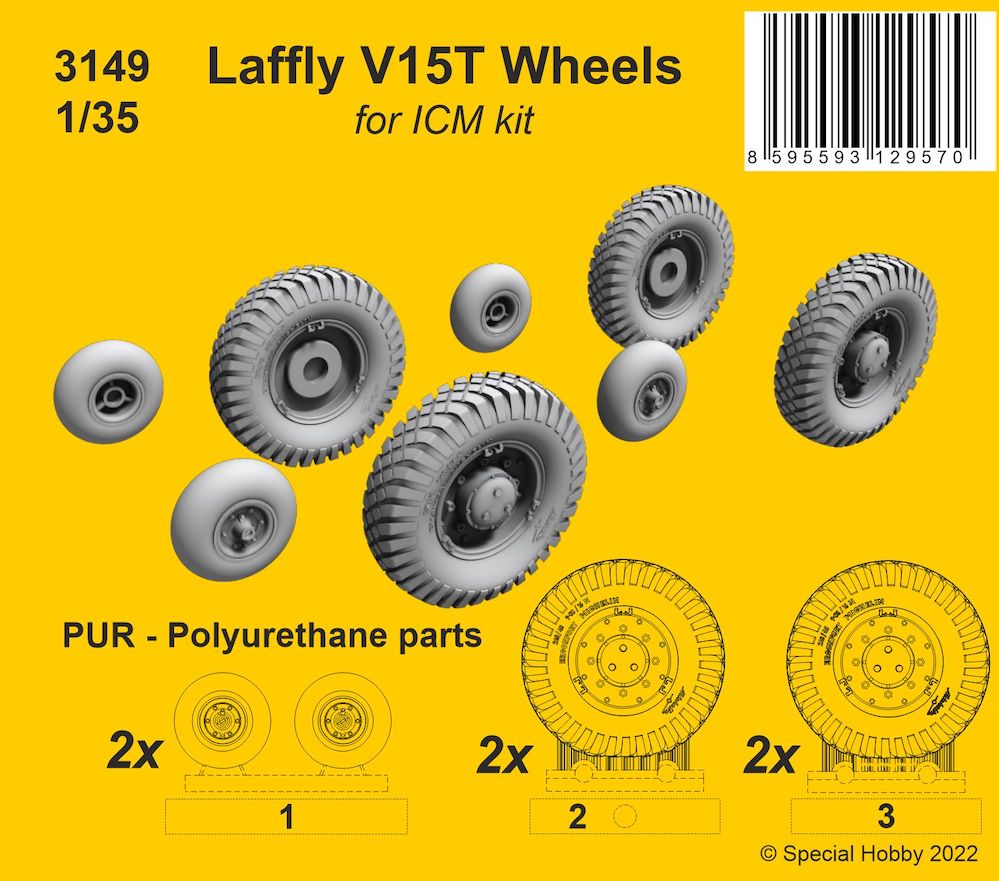 CMK/Czech Master Kits CMK3149 1:35 Laffly V15T Wheels