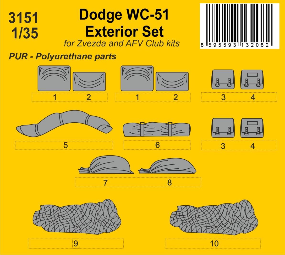 CMK/Czech Master Kits CMK3151 1:35 Dodge WC-51 Exterior Set
