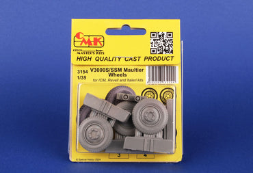 CMK CMK3154 1:35 FRONT V3000S/SSM Maultier front axle Wheels