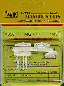 CMK/Czech Master Kits CMK4050 1:48 MG 17 German machine gun