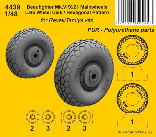 CMK/Czech Master Kits CMK4439 1:48 Bristol Beaufighter Mk.VI/X/21 Mainwheels