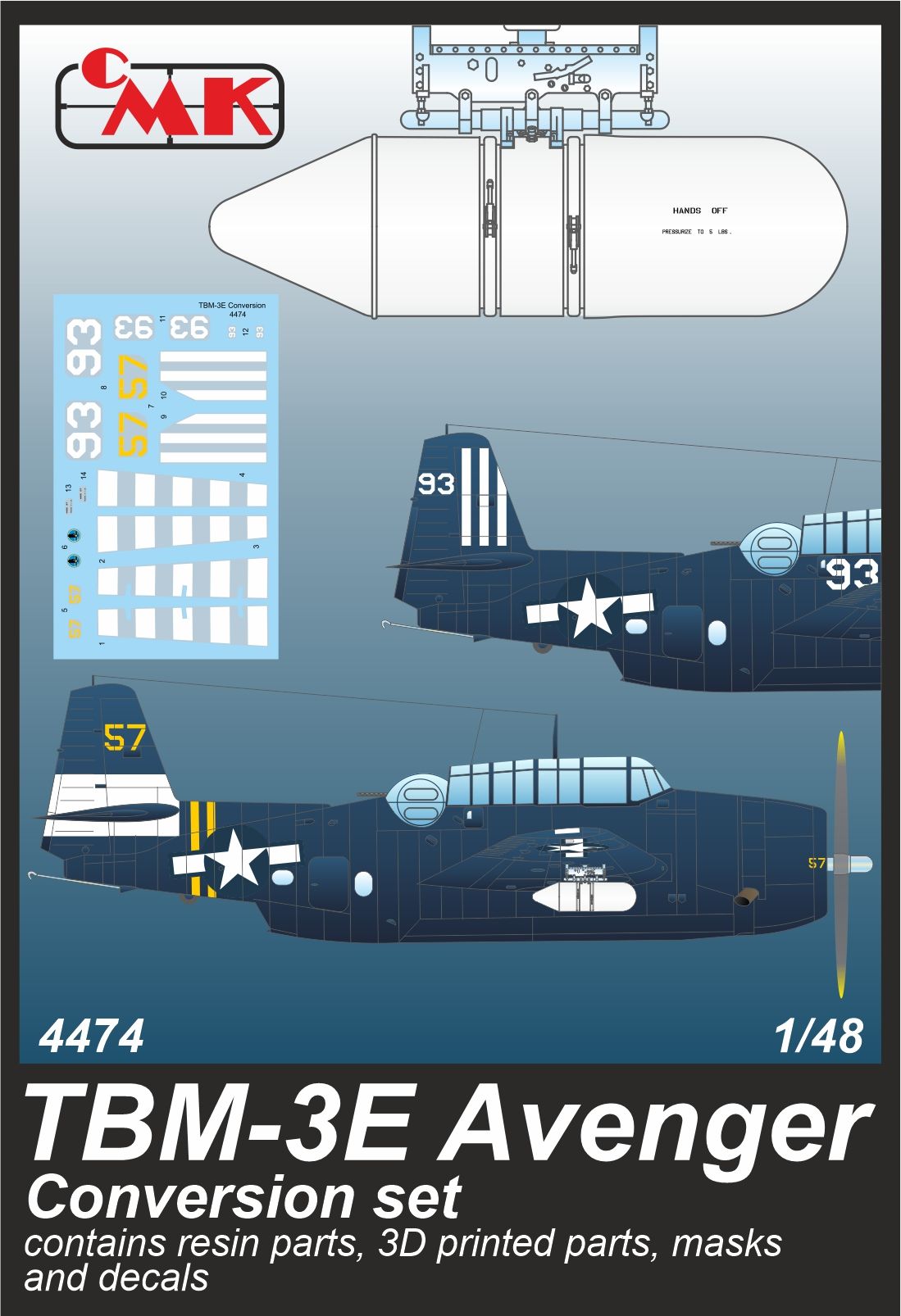 CMK CMK4474 Grumman TBM-3E Avenger Conversion Set 1:48
