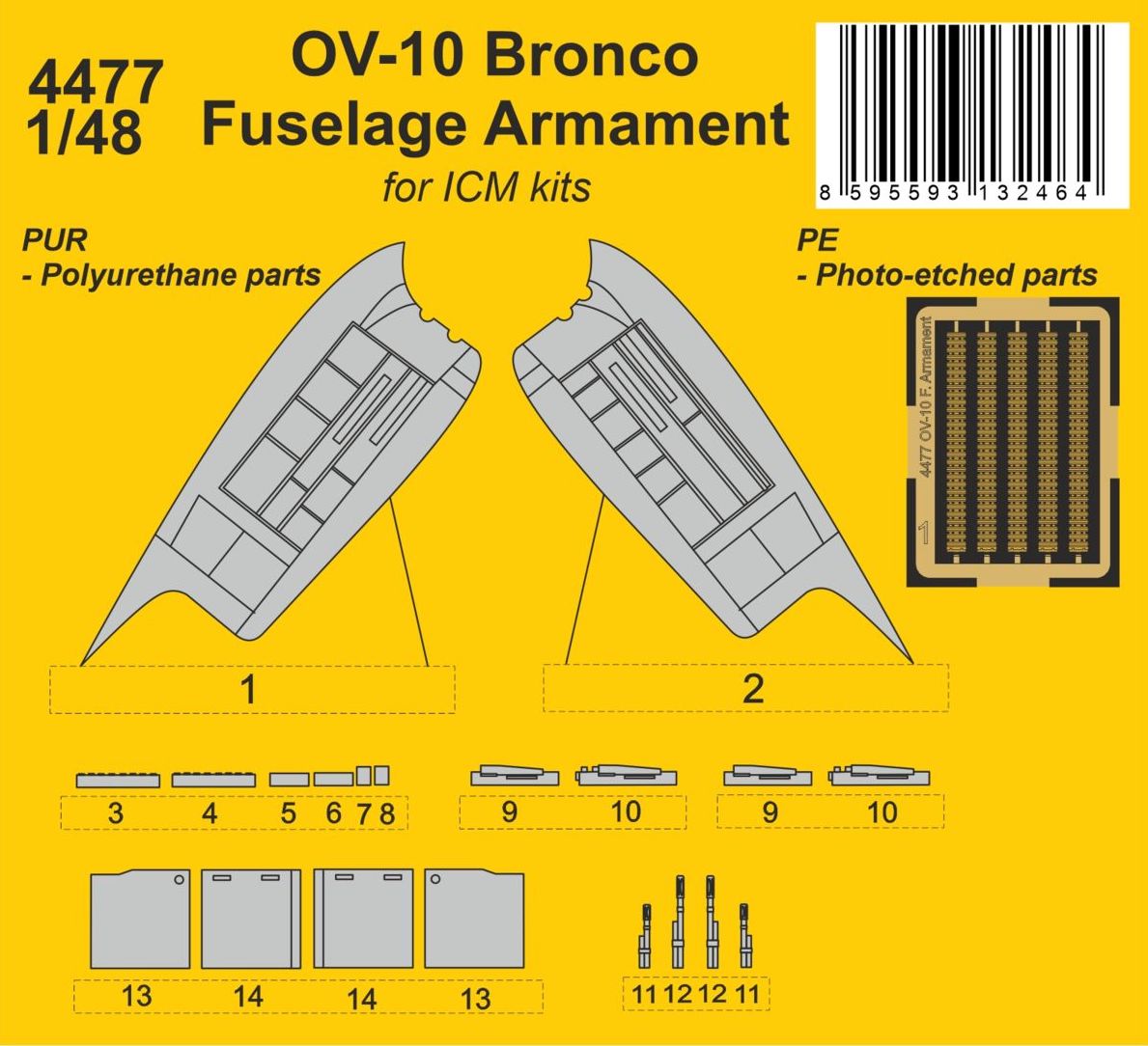 CMK CMK4477 1:48 OV-10 Bronco Fuselage Armament Compartments