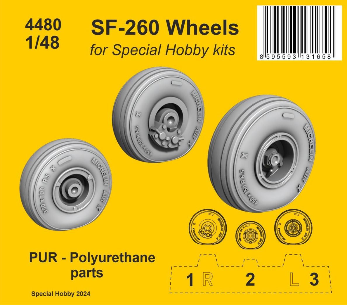 CMK CMK4480 1:48 SIAI-Marchetti SF-260M/AM/W Resin Wheels