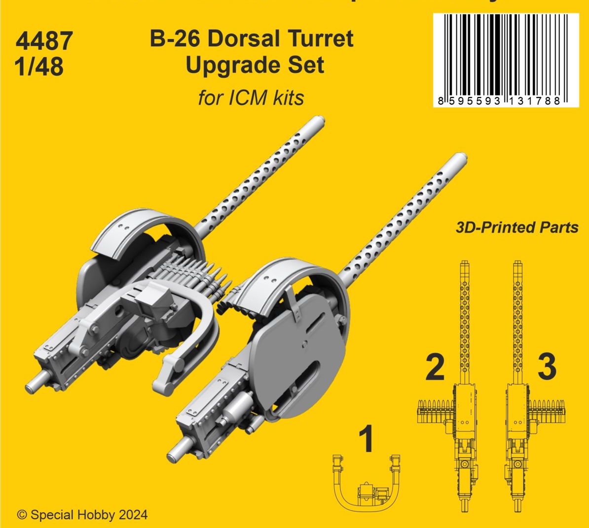 CMK/Czech Master Kits CMK4487 1:48 Martin B-26 Dorsal Turret Upgrade Set