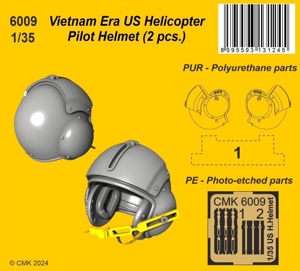 CMK/Czech Master Kits CMK6009 1:35 Vietnam Era US Helicopter Pilot Helmet