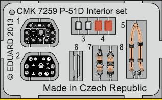 CMK/Czech Master Kits CMK7259 1:72 North-American P-51D Mustang Interior set
