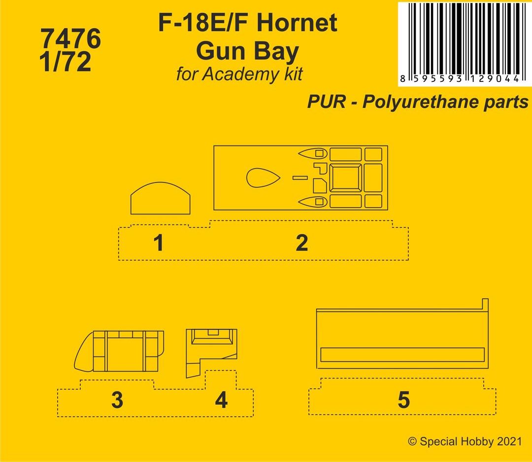 CMK/Czech Master Kits CMK7476 1:72 Boeing F-18E/F Hornet Gun Bay