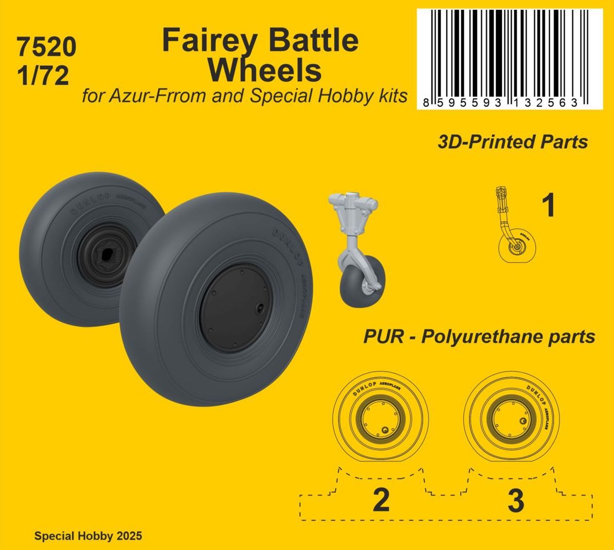 CMK/Czech Master Kits CMK7520 1:72 Fairey Battle Mk.I Wheels