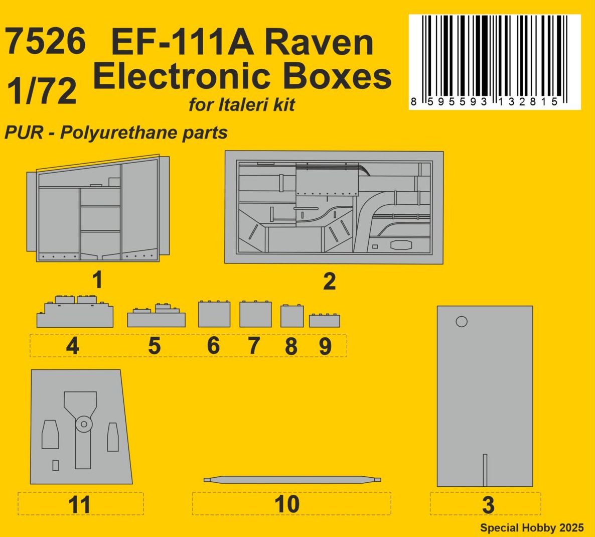 CMK CMK7526 1:72 General-Dynamics F-111E Open Electronics Boxes /