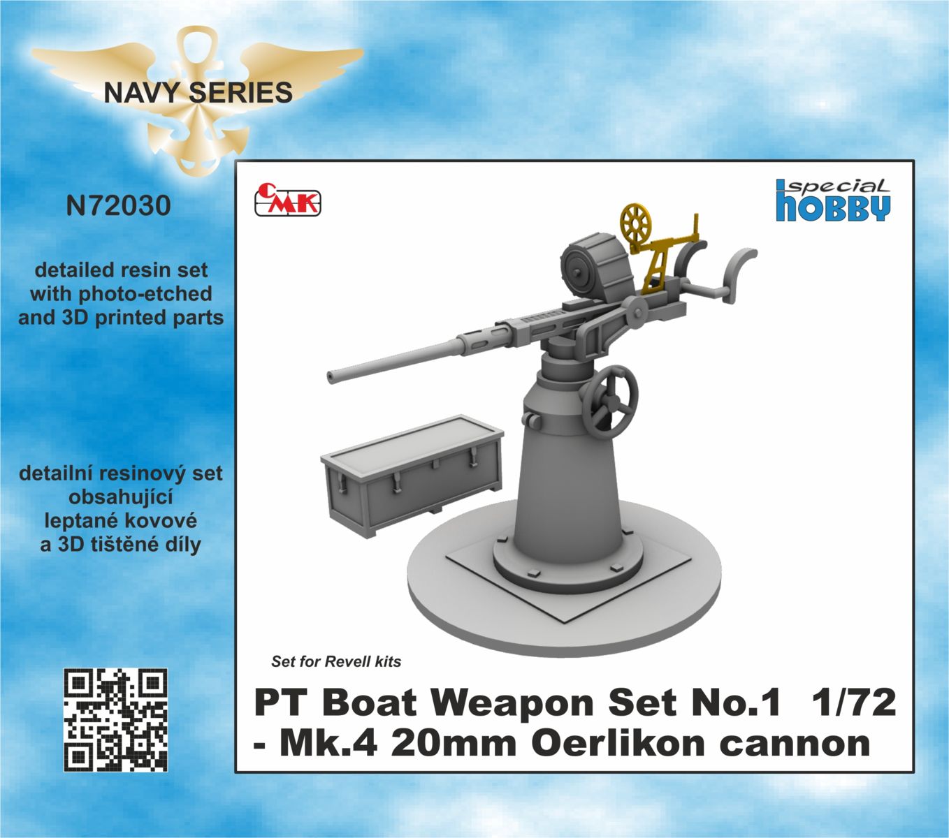 CMK/Czech Master Kits CMKN72030 1:72 PT-109 Patrol Torpedo Boat Weapon Set No.1
