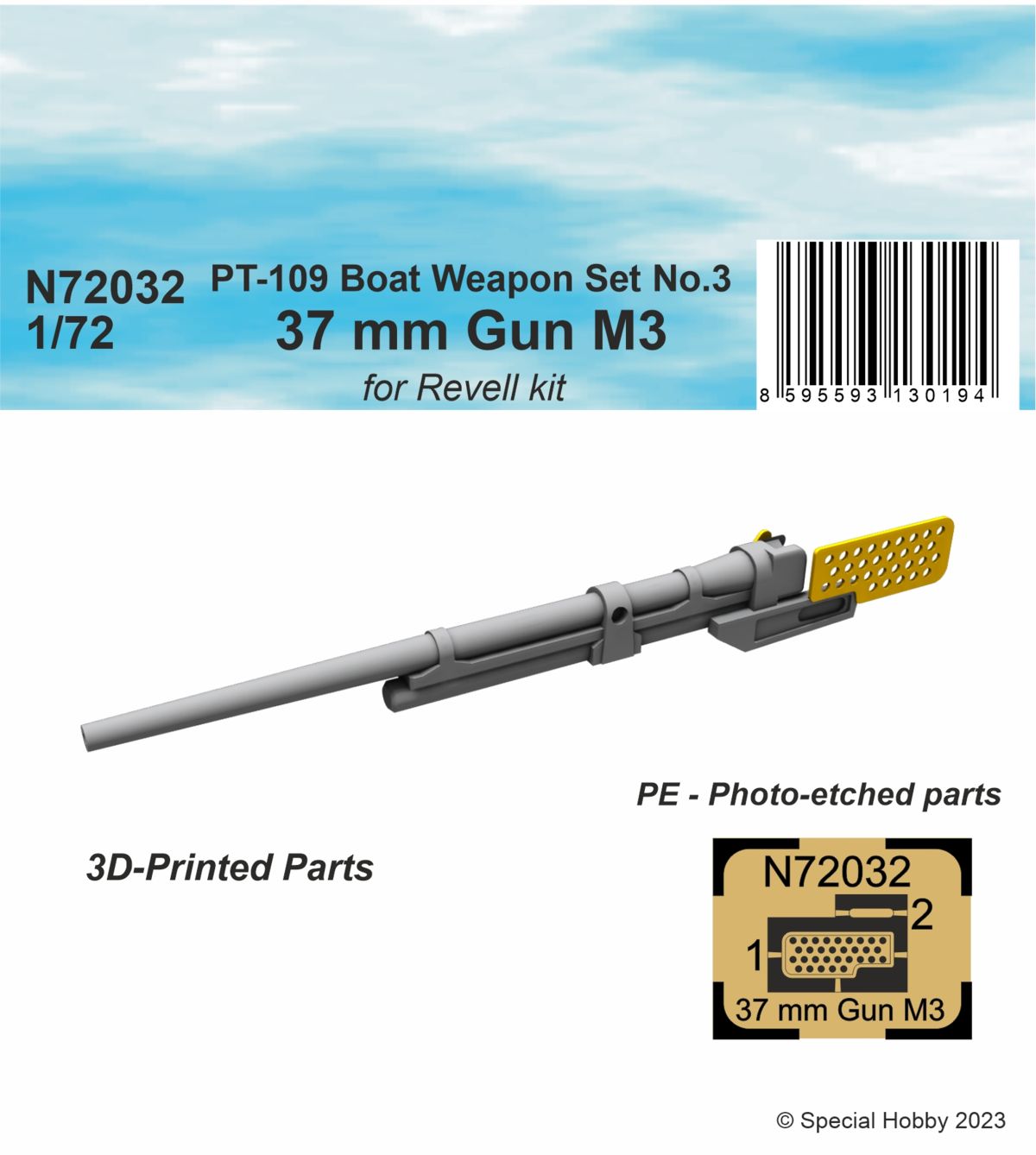 CMK/Czech Master Kits CMKN72032 1:72 PT-109 Boat Weapon Set No.3