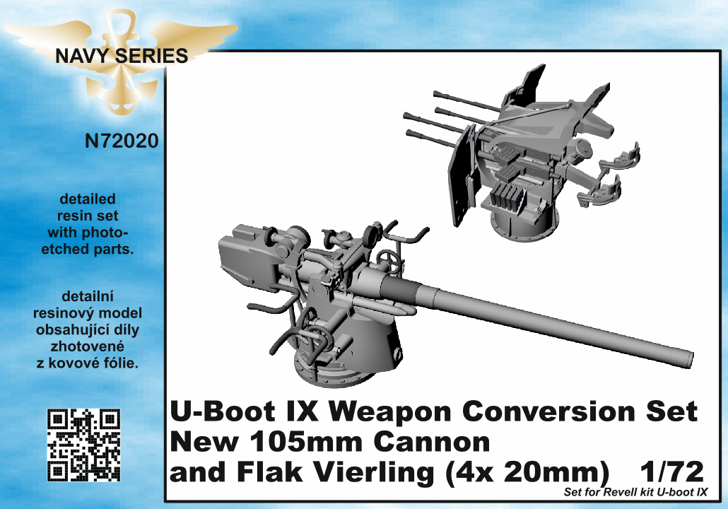 CMK/Czech Master Kits CMKN72020 1:72 Type IXC weapon conversion set