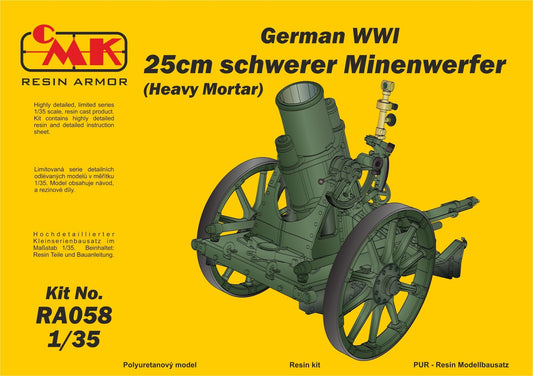 CMK CMKRA058 1:35 German WWI 25cm Heavy Minenwerfer Mortar