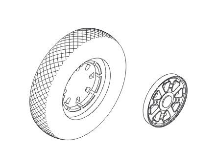 CMK CMQ48097 1:48 F4U Corsair Wheels (Spoked/Diamond Design)