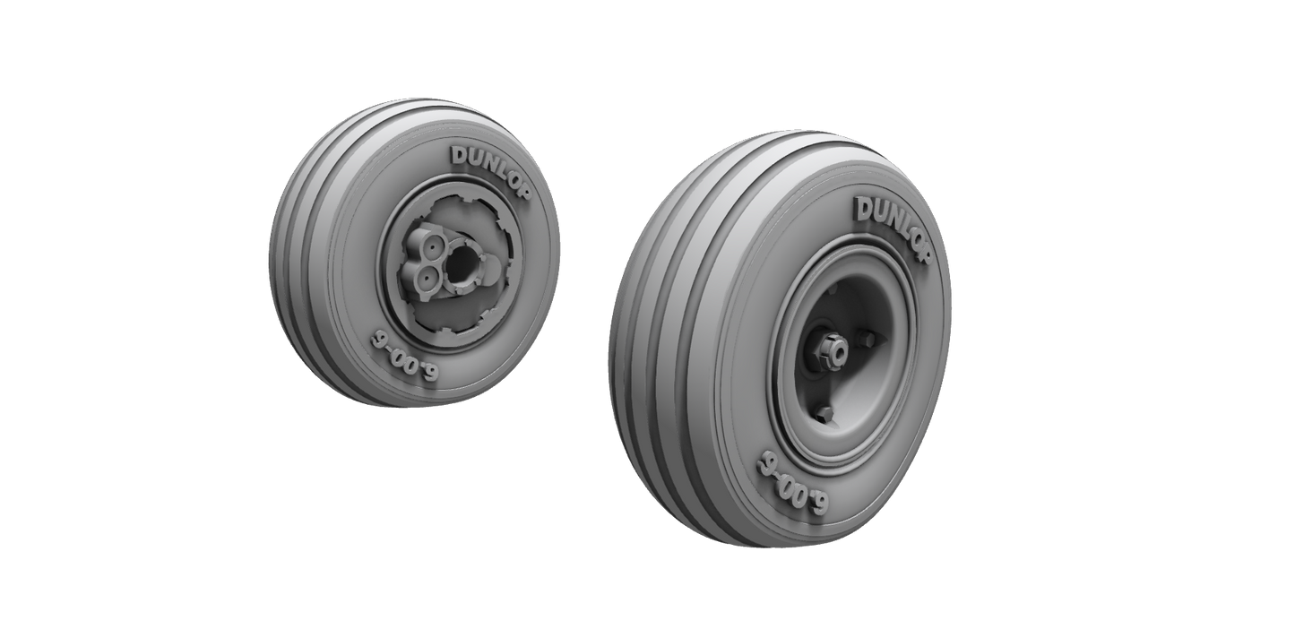 CMK/Czech Master Kits CMQ48397 1:48 de Havilland Chipmunk T.10 Main Wheels