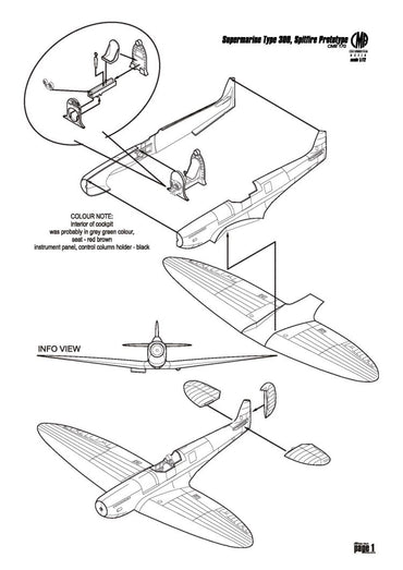 CMR CMR72-170 1:72 Spitfire Type 300 Prototype Eastleigh 1935