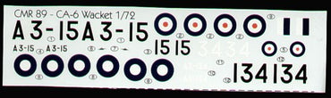 CMR CMR72-5089 1:72 CAC CA-6 Wackett with Decals RAF/Australian