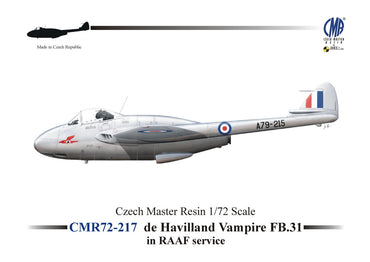 Czech Master Resin CMR72-217 1:72 de Havilland Vampire FB.31 in RAAF Service
