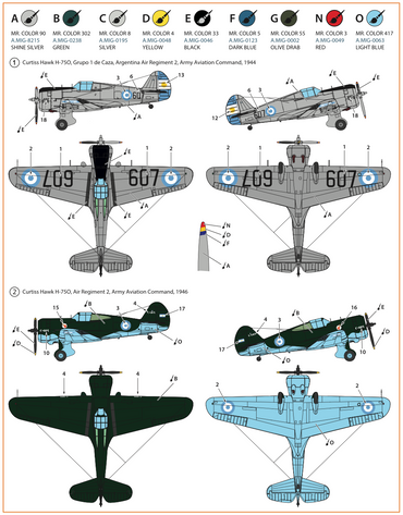 Clear Prop CP72021 1:72 Curtiss Hawk H-75M/N/O Argentina Decals