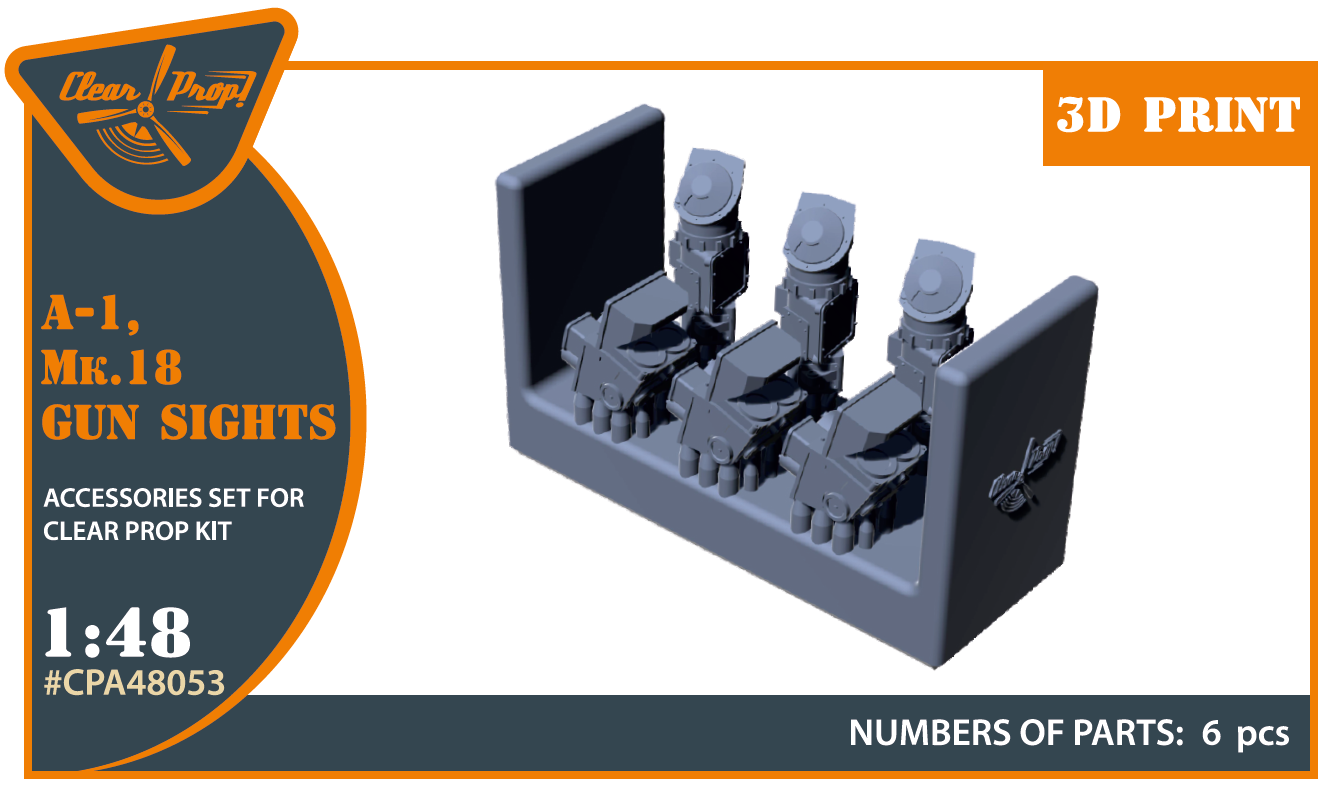 Clear Prop Models CPA48053 1:48 Mk.18, A-1 gun sights