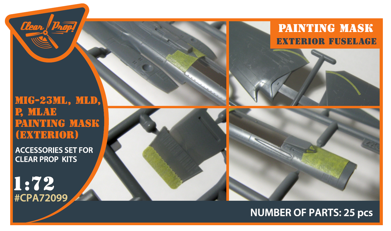 Clear Prop CPA72099 1:72 MiG-23ML/MLD/P/MLAE Exterior Paint Mask