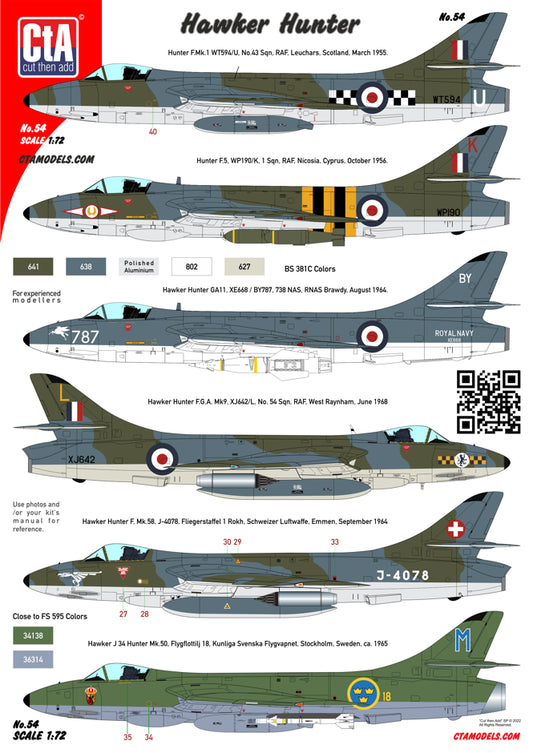 CtA Cut then Add CTA-054 1:72 Hawker Hunter