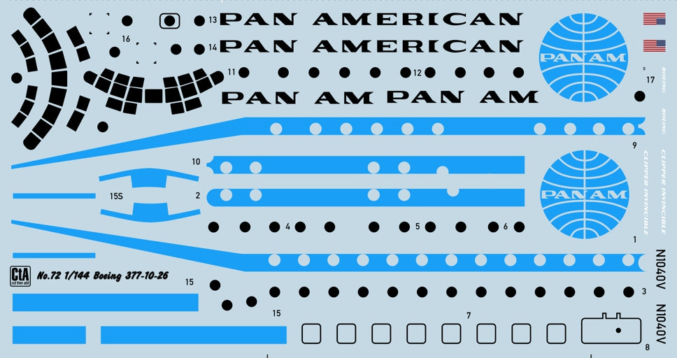 CtA CTA-072 1:144 Boeing 377 Stratocruiser Pan Am Decals
