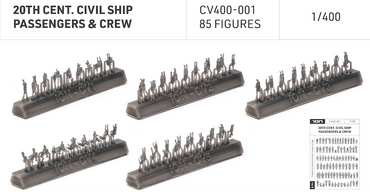 ION Model CV400-001 1:400 20TH CENTURY CIVILIAN SHIPS PASSENGERS & CREW