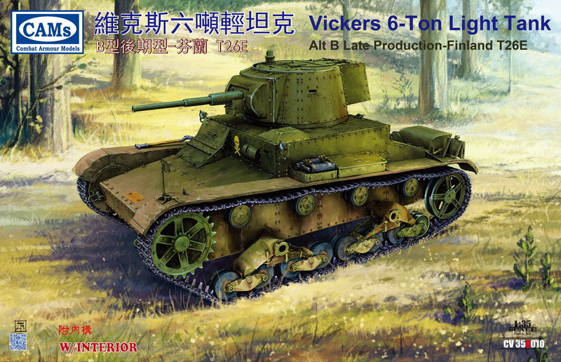 Riich Models CV35A010 1:35 Vickers 6-Ton Tank Alt B Finnish-T26E