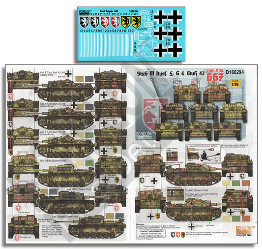 Echelon D166294 1:16 StuG.III Ausf.F/G & StuH 42 Decals