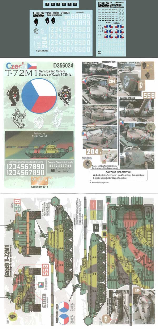 Echelon FD D356024 1:35 Czech version of Soviet T-72M1