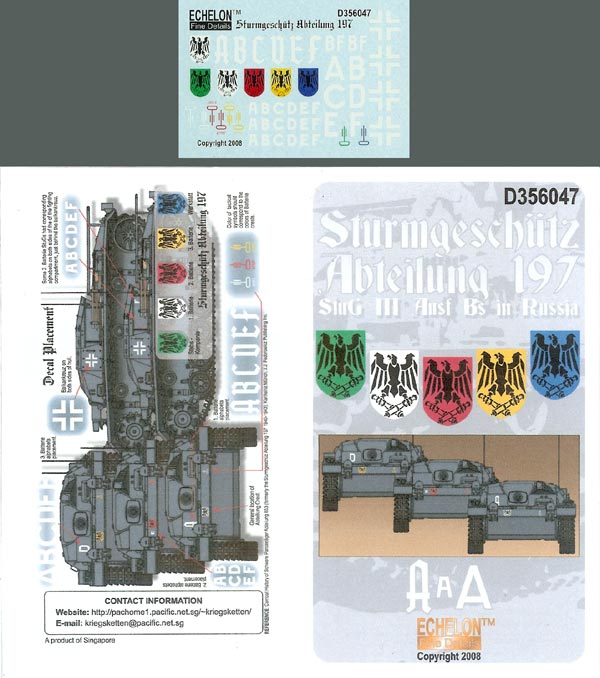 Echelon FD D356047 1:35 Sturmgeschutz/StuG Abteilung 197