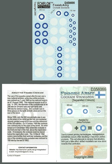 Echelon FD D356066 1:35 Finnish Army Cockade Standards