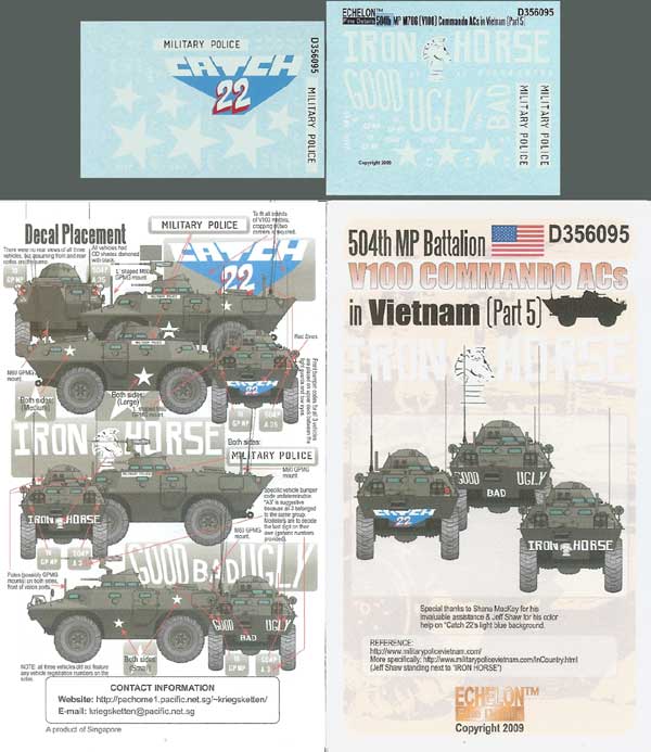 Echelon FD D356095 1:35 504th MP Btn V100s in Vietnam