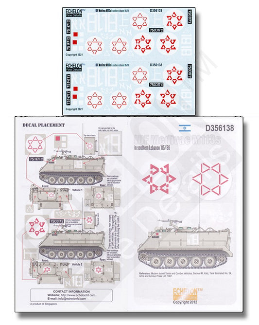 Echelon FD D356138 1:35 IDF Medevac APC M113s