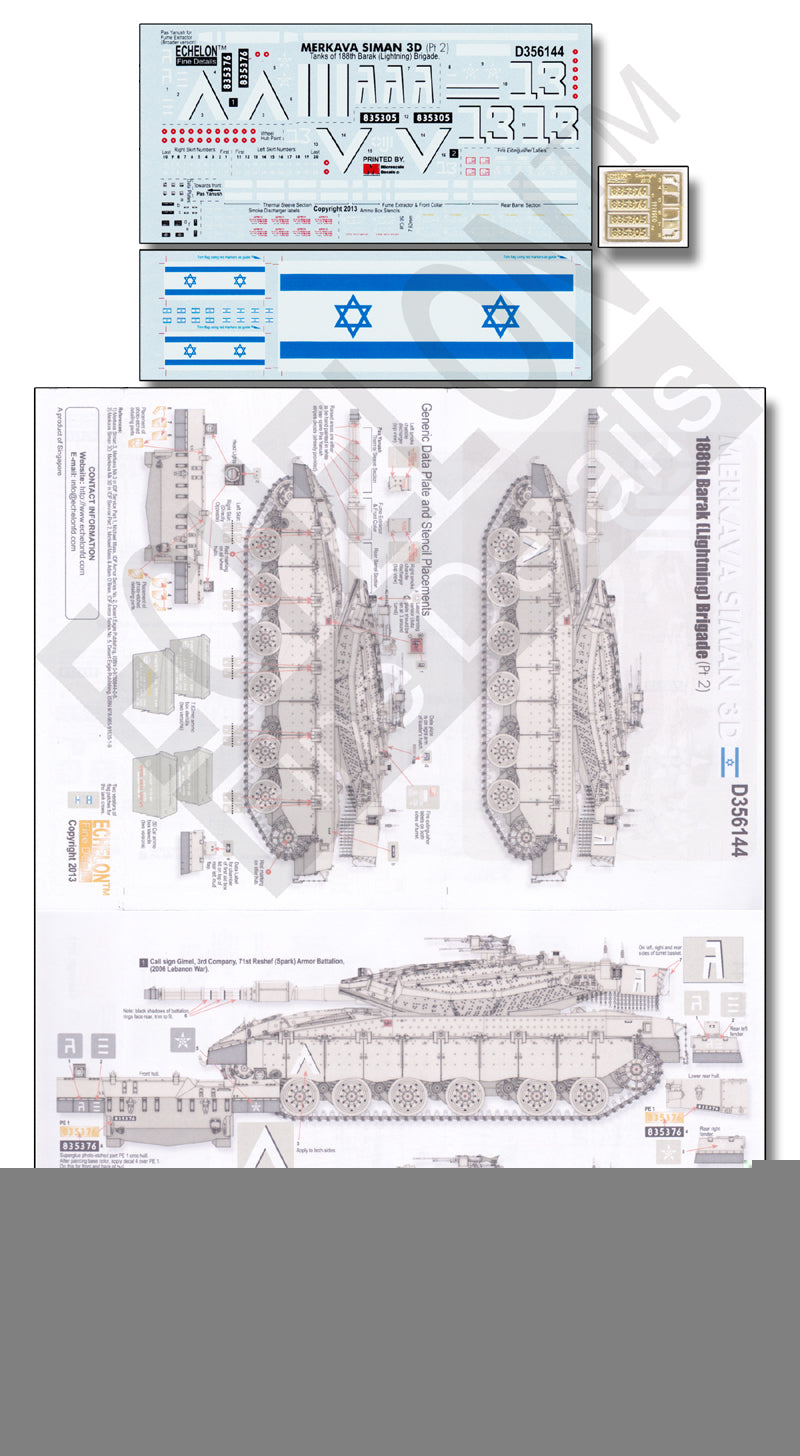 Echelon FD D356144 1:35 Merkava Siman 3D