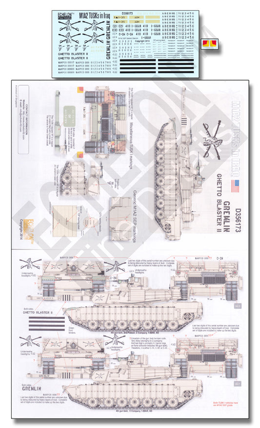 Echelon FD D356173 1:35 M1A2 Abrams TUSKs in Iraq