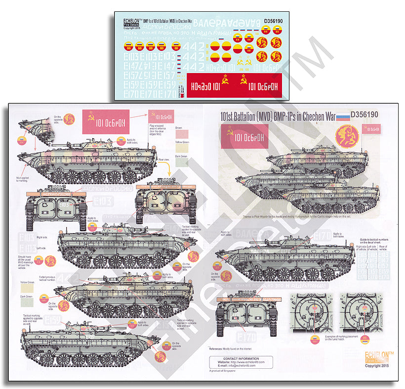 Echelon FD D356190 1:35 101st Battalion BMP-1Ps in Chechnya