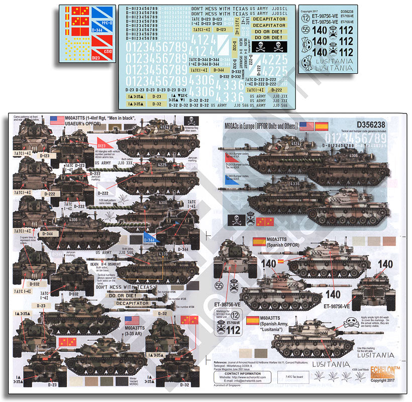 Echelon FD D356238 1:35 M60A3s in Europe