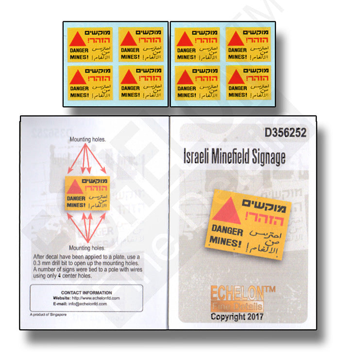Echelon FD D356252 1:35 Israeli Minefield Signage