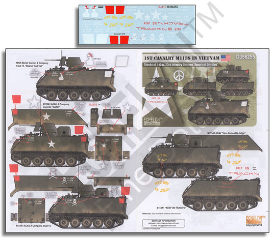 Echelon FD D356255 1:35 1st Cavalry APC M113s in Vietnam
