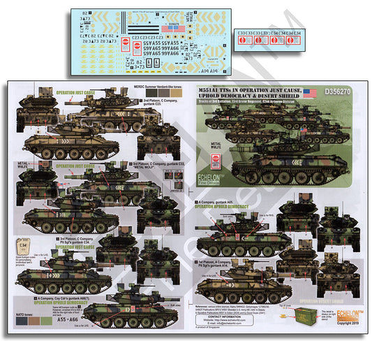 Echelon D356270 1:35 M551A1 Sheridan Just Cause/Desert Shield