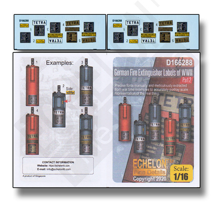 Echelon FD D356288 1:35 German Fire Extinguisher Labels of WWII