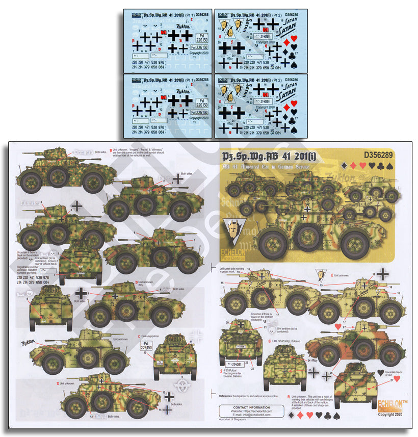 Echelon FD D356289 1:35 Pz.Sp.Wg.AB 41 201
