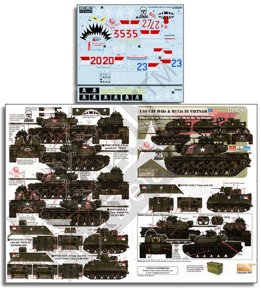 Echelon FD D356291 1:35 1/10 CAV M48s & M113s in Vietnam