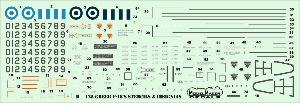 Model Maker D48127 1:48 Greek F-16C Mira 335 NATO Tiger Meet 2018