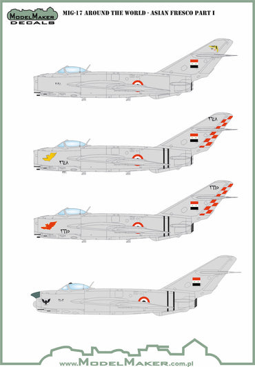 Model Maker Decals D48155 1:48 Mikoyan MiG-17F/MiG-17PF AROUND THE WORLD